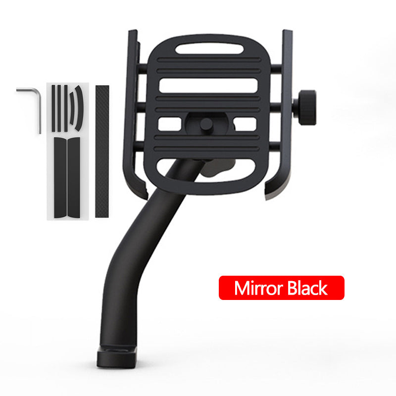 Aluminum Alloy Motorcycle Bike Phone Holder GPS Bracket Mount Clip Support Moto Mirro Handlebar Mount For H Uawei Xiaomi I Phone