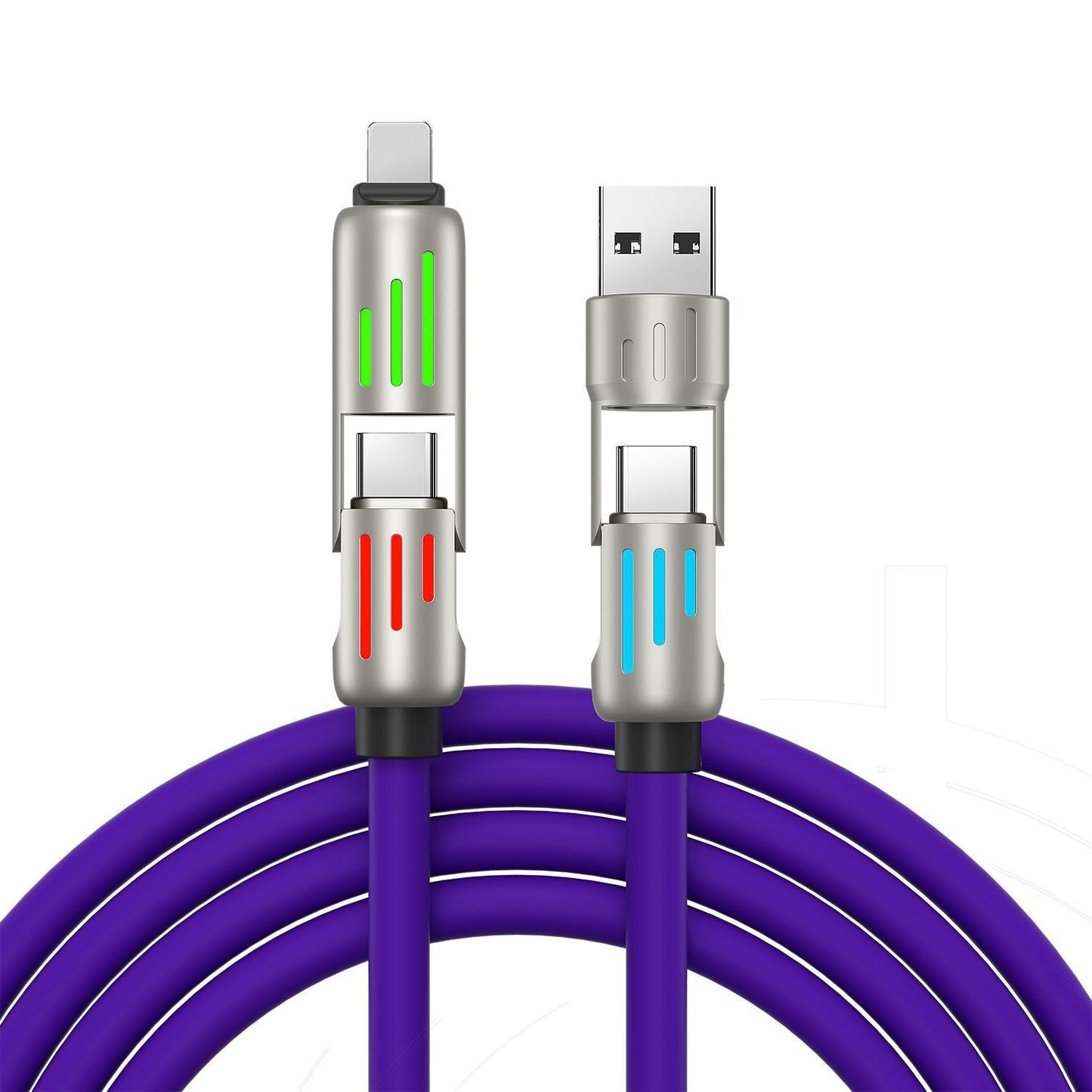 Car Multifunction 240W Four-in-one Data Cable