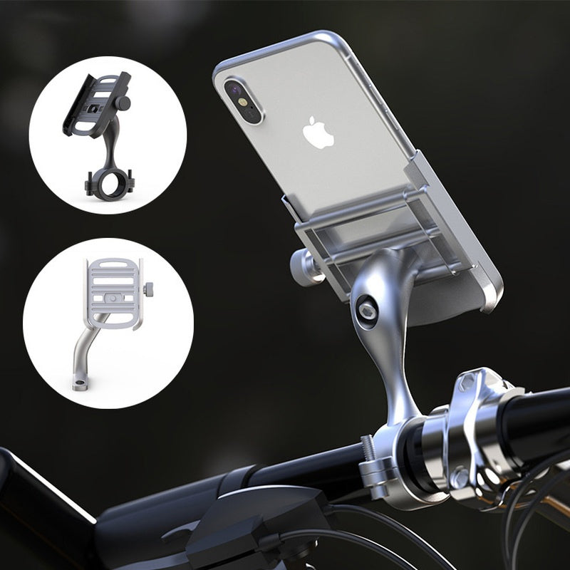 Aluminum Alloy Motorcycle Bike Phone Holder GPS Bracket Mount Clip Support Moto Mirro Handlebar Mount For H Uawei Xiaomi I Phone