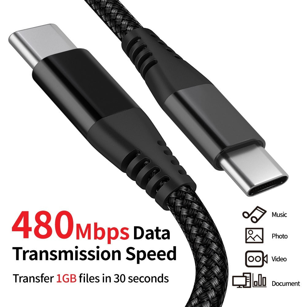 Braided Double Typec Fast Charging Cable