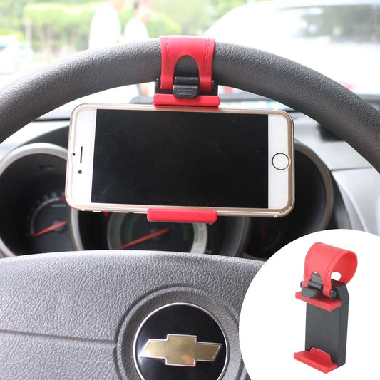 Car Steering Wheel Phone Clip Mount Holder Universal Bike Auto Camera GPS Stand Bracket For Phone