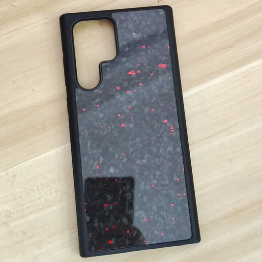 Carbon Fiber Silicone Patch Phone Case