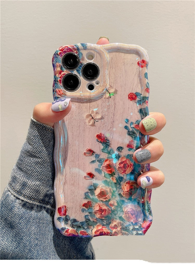 Advanced Art Oil Painting Flower Phone Case