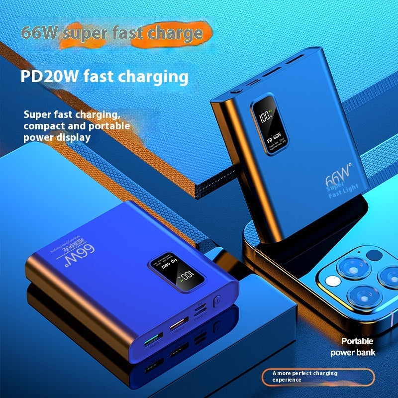 Bidirectional 66W Super Fast Charge Mini Digital Display Power Bank