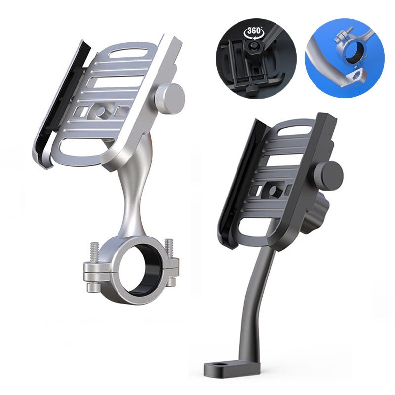 Aluminum Alloy Motorcycle Bike Phone Holder GPS Bracket Mount Clip Support Moto Mirro Handlebar Mount For H Uawei Xiaomi I Phone