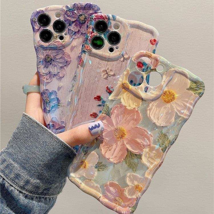 Advanced Art Oil Painting Flower Phone Case